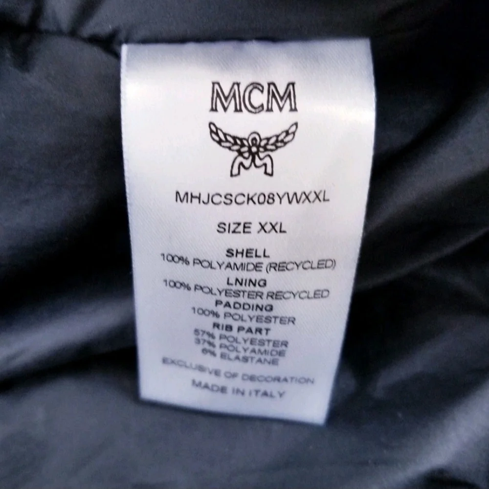 MCM Allover Cubic Monogram Logo Bomber Jacket /Black & Yellow Mens XXL - Picture 7 of 9